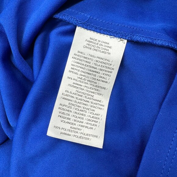 Lauren Ralph Lauren Womens One Shoulder Royal Blue Dress Size 4 Lined Sleeveless - Picture 5 of 6